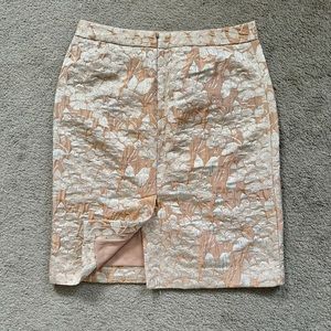 Iridescent gold leaf skirt